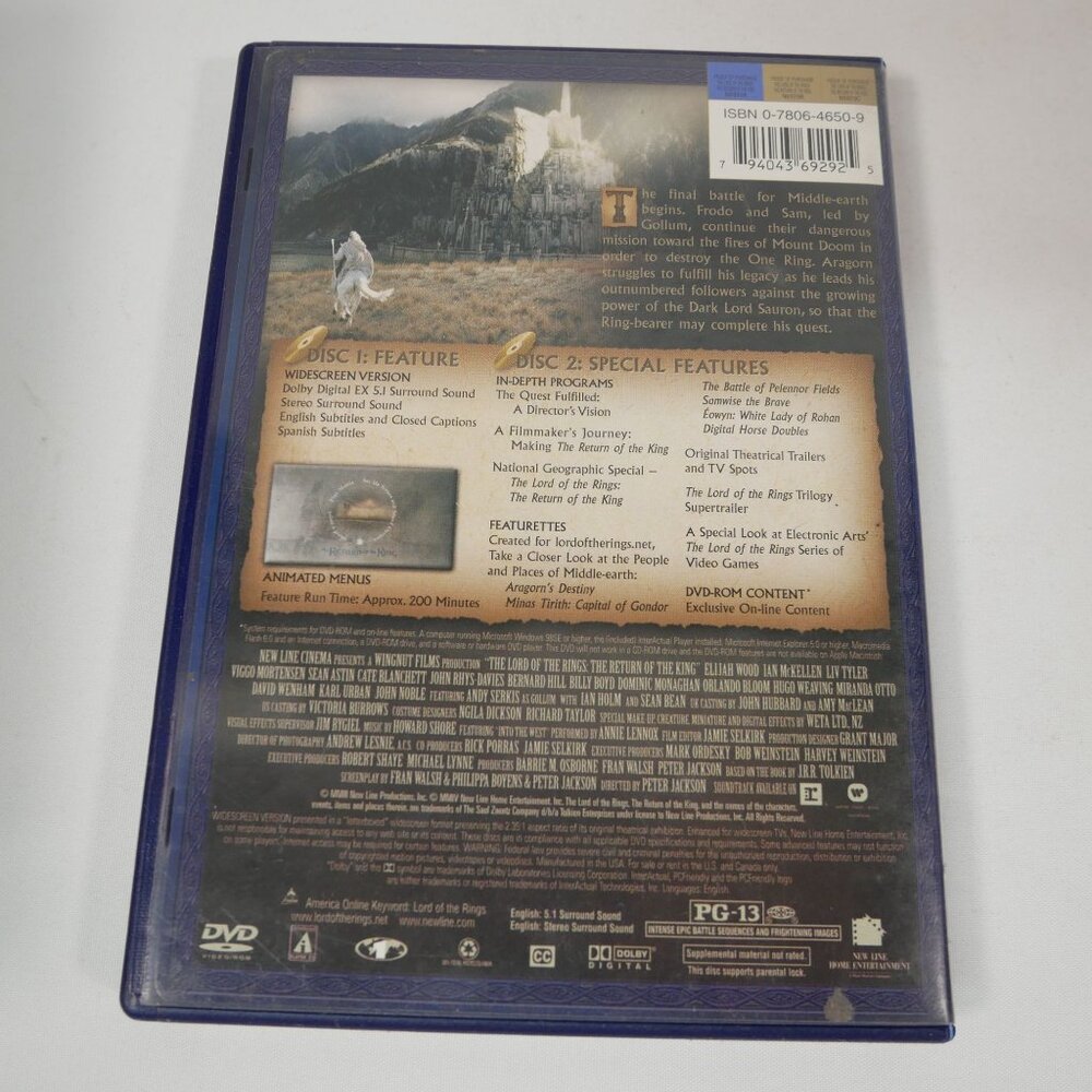 Personal Favorites DVD Lot of 7 Movies w/ LotR Hitchhikers Guide & More TESTED - Picture 13 of 15